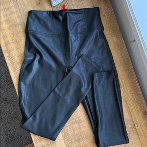SPANX Faux Leather Leggings GIRLS Size L (10-12)